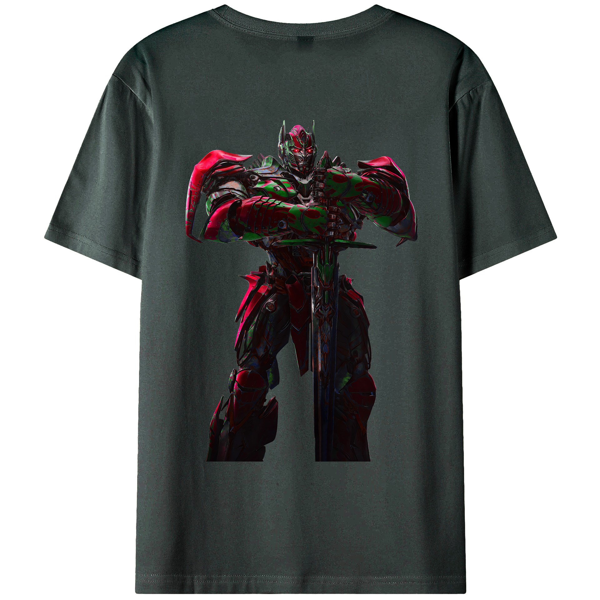 （画像用） Transformers トランスフォーマー 綿100％ メンズ半袖Tシャツ（バックプリント） 通気性